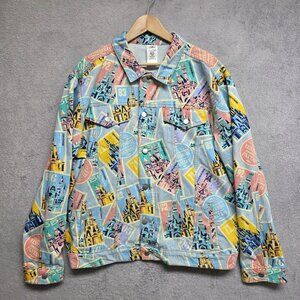 Disney Denim Jacket Adult XL Disneyland DW Castles Around The World Collection